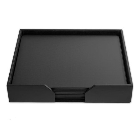 Dacasso Black Leatherette 9 Piece Conference Room Set, 20 x 16 Size Pads DF-1077